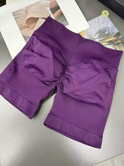 "Shorts de Yoga et Fitness Hautes Performances pour Femmes, Design Scrunch Bum"